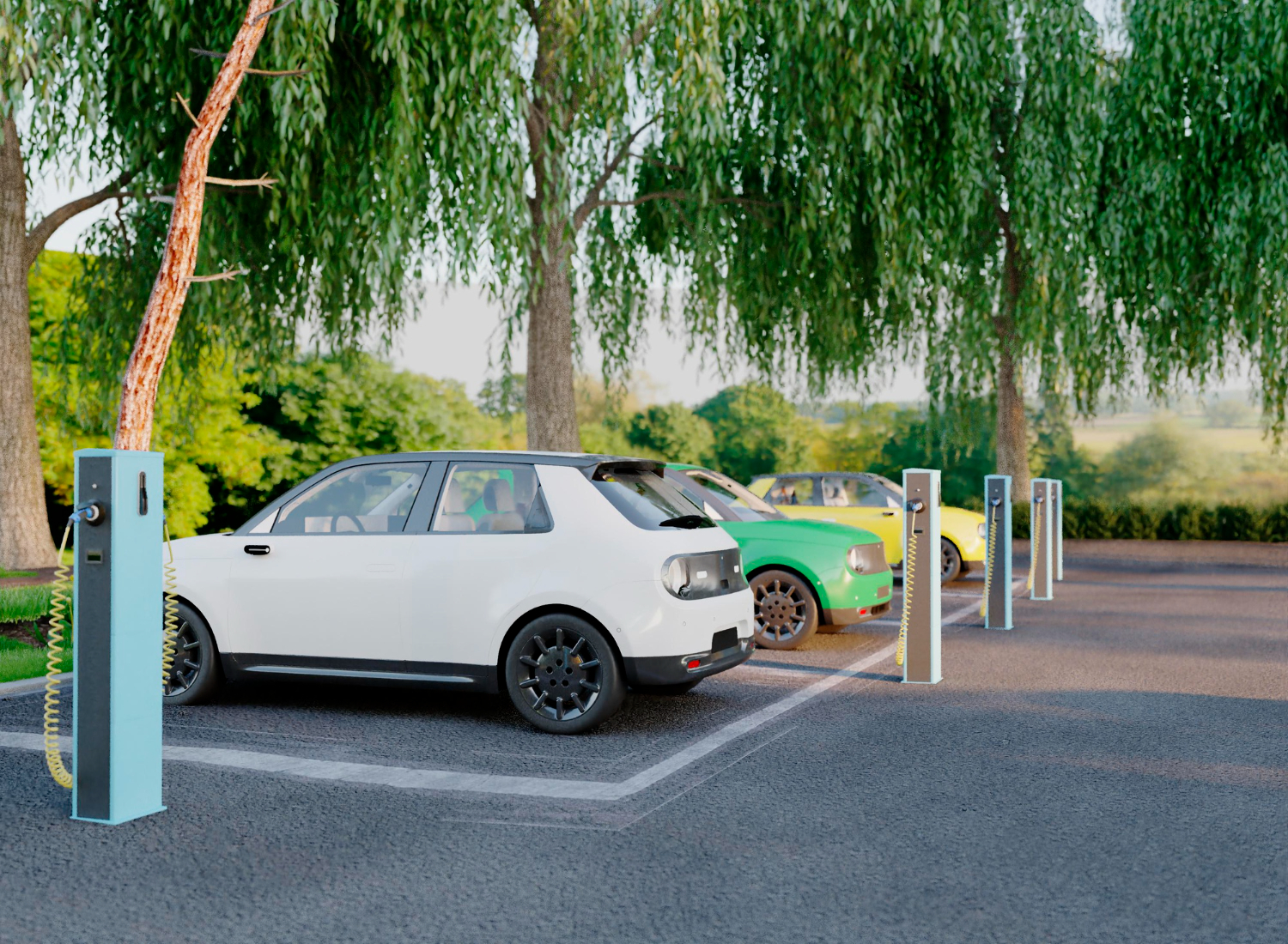 3d-electric-cars-parking-lot